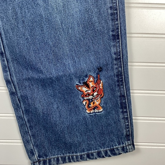 - Modern Edge Large Denim Bib Carpenter
Overalls Jumpsuits tiger embroidered - Picture 5 of 11